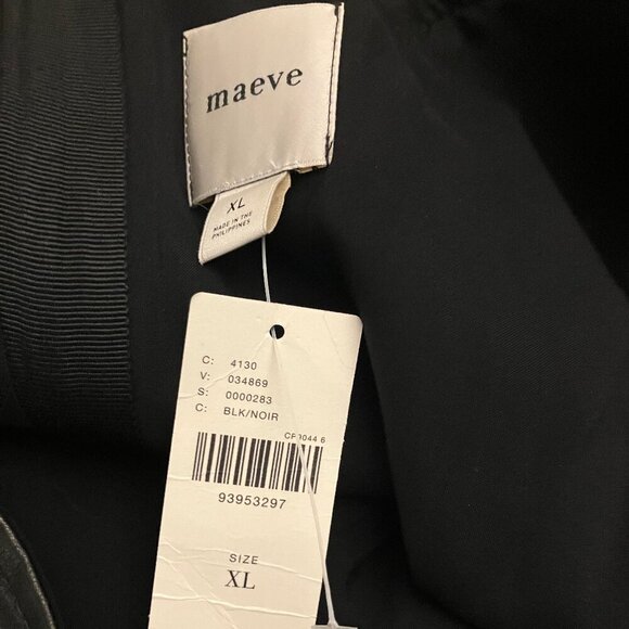 Maeve Black Leather Jumper Minidress NWT - Picture 7 of 9